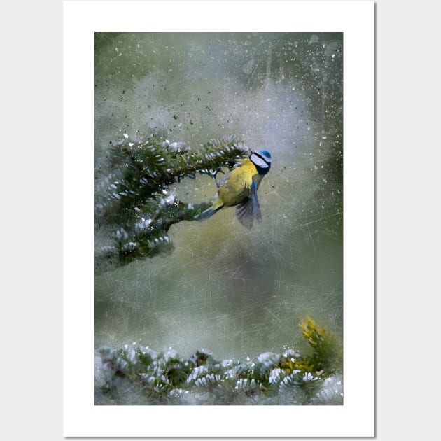 Blue Tit Wall Art by ElviraDraat